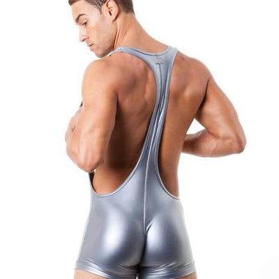 Patent Leather Wrestling Suit - Trending Gay